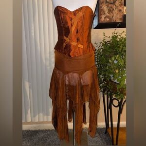 Y2K designer Amilcar Ferrer corset two piece set 🧡